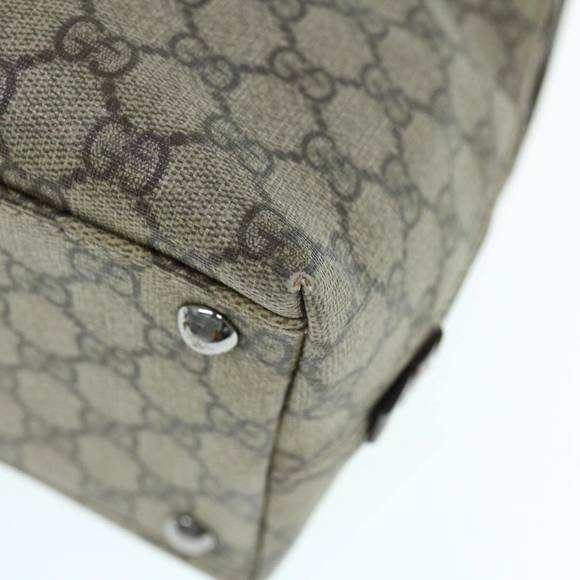GUCCI GG Supreme Hand Bag PVC Leather Beige 114537 Auth am5468 - Picture 15 of 16